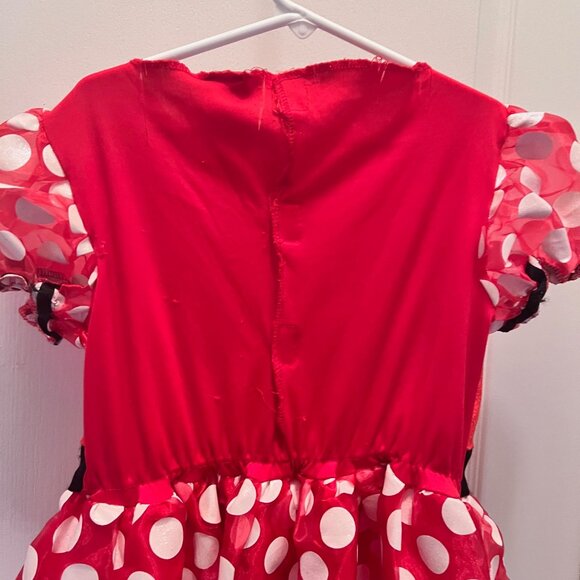 Disney Minnie Mouse Dress-Sz 8 Girls-Costume Dress Up-Play Dress-Velcro-Festive - Picture 12 of 16